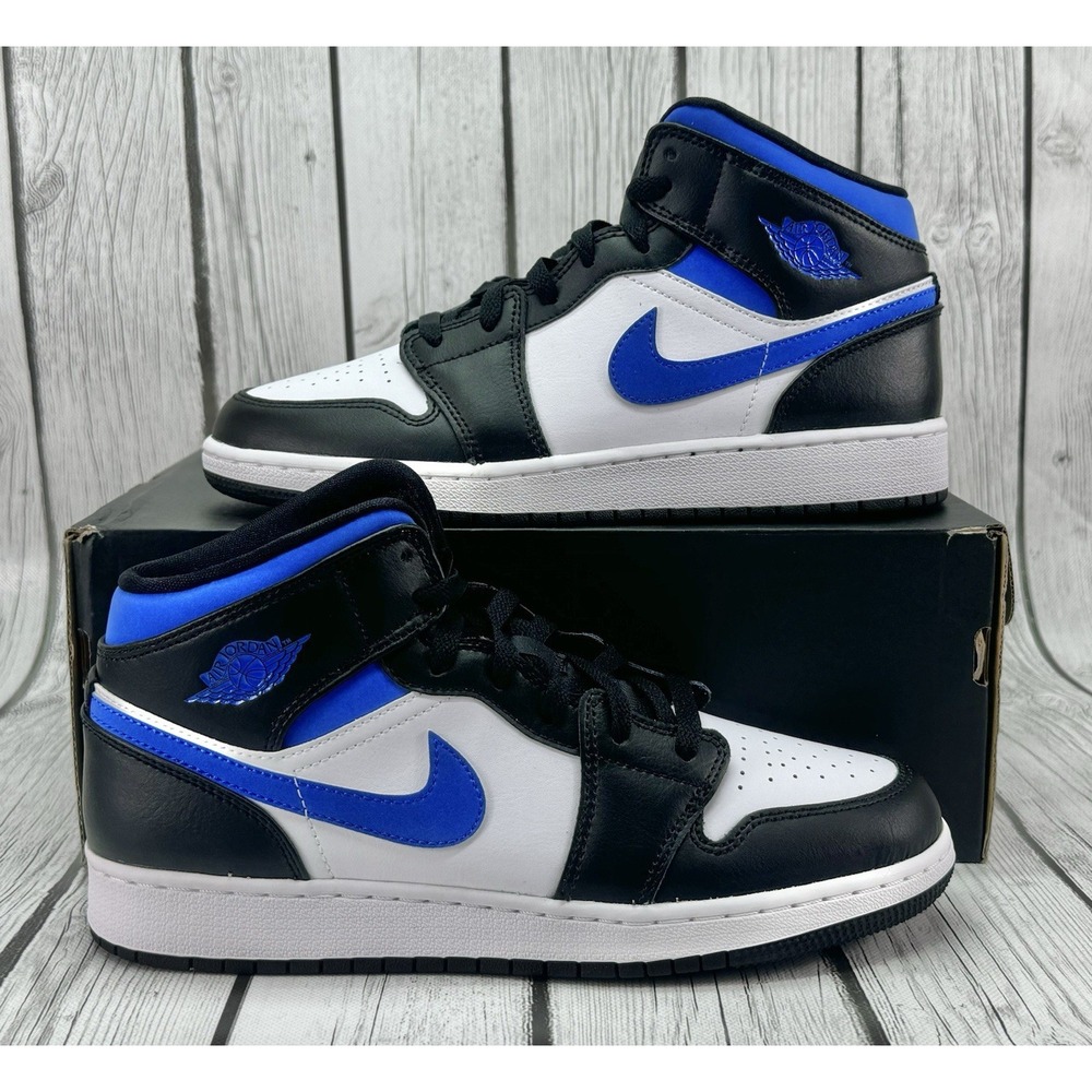 Nike Air Jordan 1 Mid GS Racer Blue Size 7y 554725 140